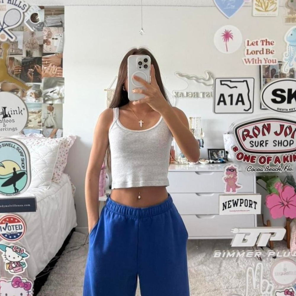 Aritzia jazz blue cozy fleece‎ jogger sweatpants